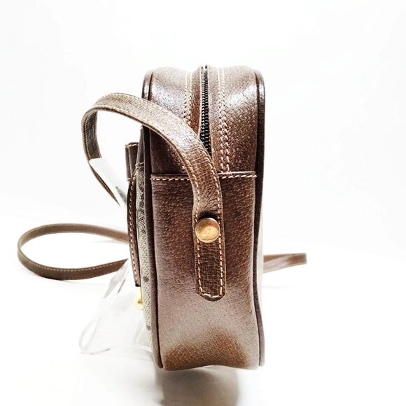 Authentic Gucci Vintage Brown PVC Crossbody bag mon518-111325 - Picture 4 of 16